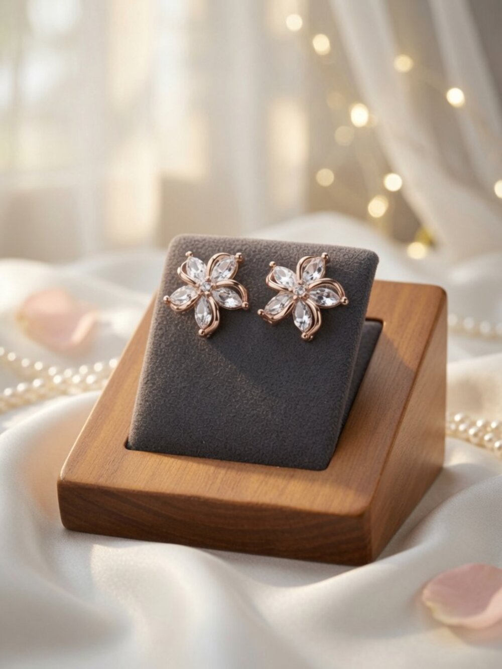 Brand New Rose Gold Stud Earrings - Picture 16 of 17